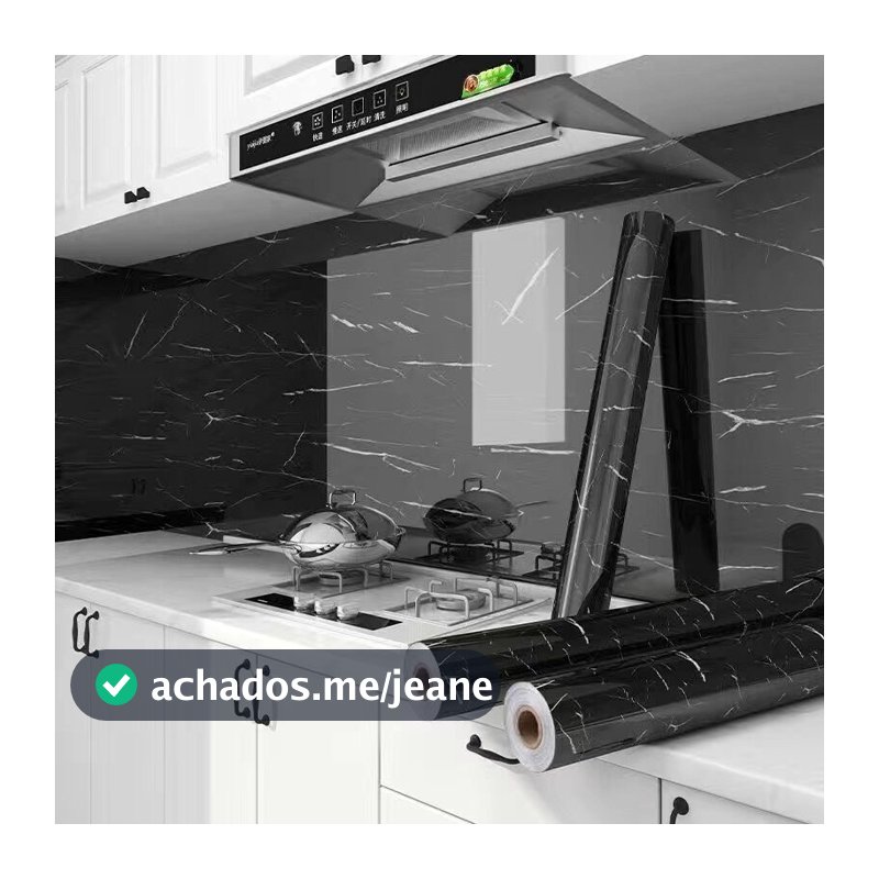 Adesivos de cozinha Resistente a Agua/Óleo/Fogo/Alta Temperatura - Usável em fogão/armário/porta Inovação com Filme