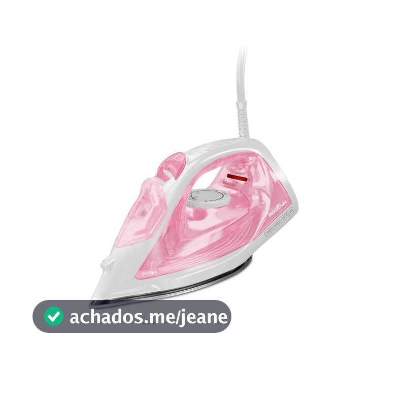 Ferro de Passar a Vapor Britânia Rosa Vapor Extra BFVE01A