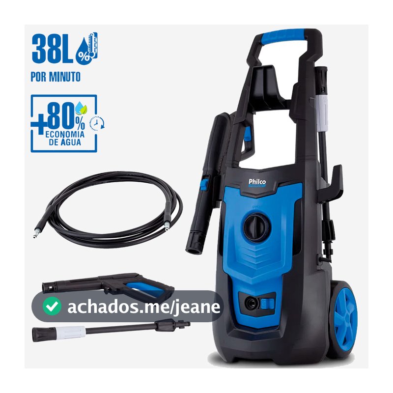 Lavadora de alta pressão Philco PLA3100 azul de 1800W com 2100psi de pressão máxima