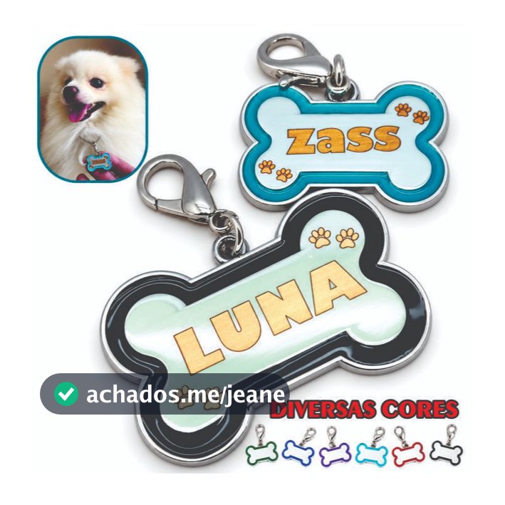 Plaquinha de Identificação Pet Placa de Identificação Pet Personalizada shih tzu acessorios