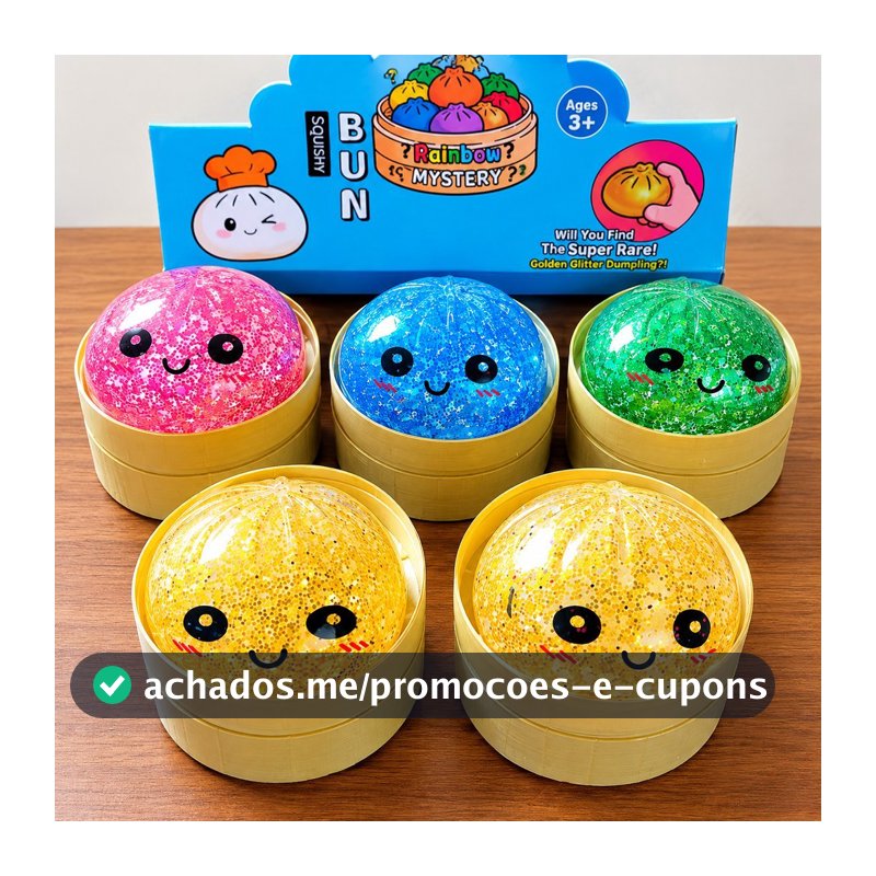 1 Brinquedo Misterioso Squishy 8,5CM Fidget Para Pão Recheado Cozido No Vapor Expresso Alivio do Estresse