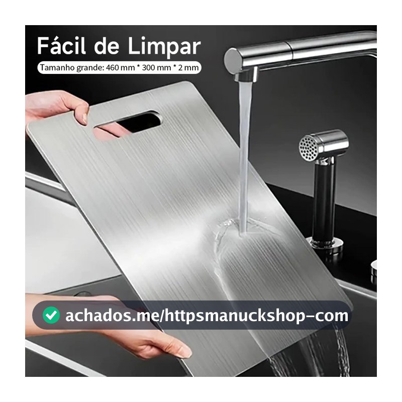 Tábua De Corte 304 Aço Inoxidável Antibacteriana À Prova De Mofo 46 cm tábua de cozinha