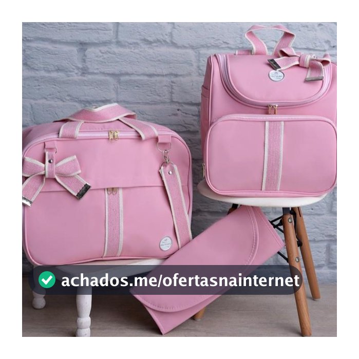 Kit De Bolsa Maternidade 3 Peças Super Luxo