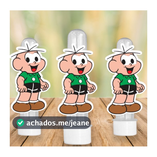 40 Apliques para Tubete Doces Bolo - Tema CEBOLINHA -  Lembrancinhas Divertidas para Sua Festas