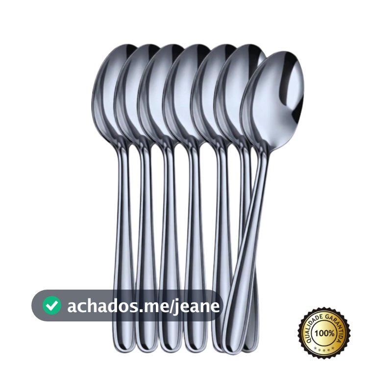 Jogo Colher de Sopa Inox Mesa Buffet Restaurante Cozinha 6 12 18 e 24 Unidades Talher