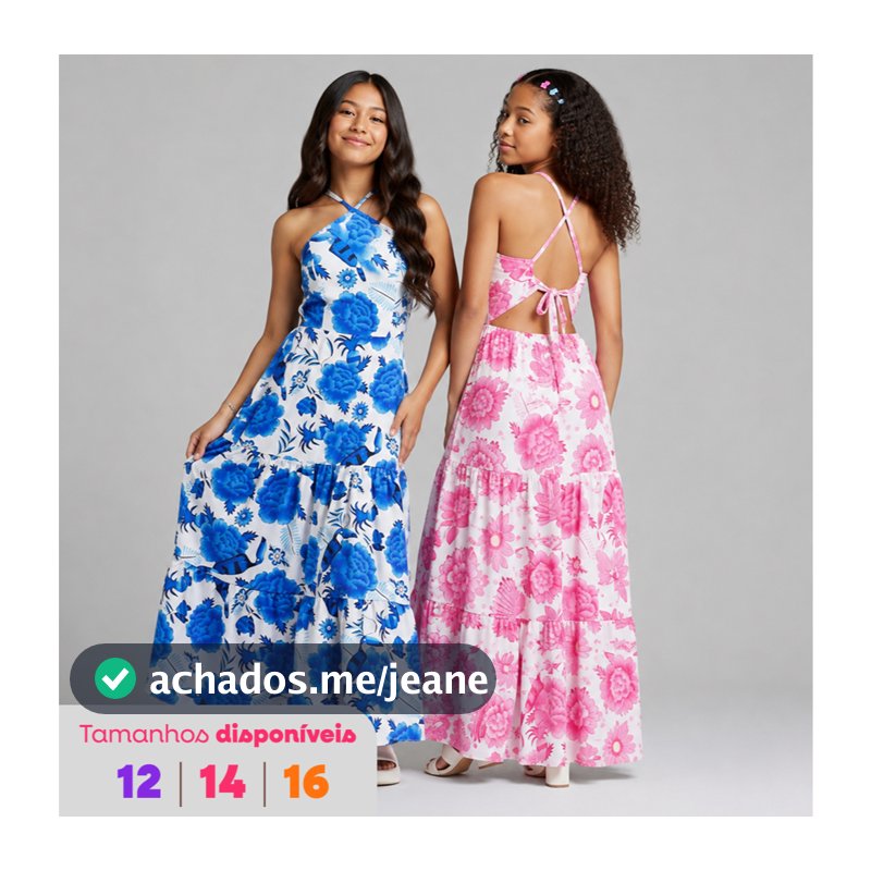 Vestido Longo Floral Estampado Tropical Vestido Florido Infanto Juvenil Verão Alça Fina Feminino