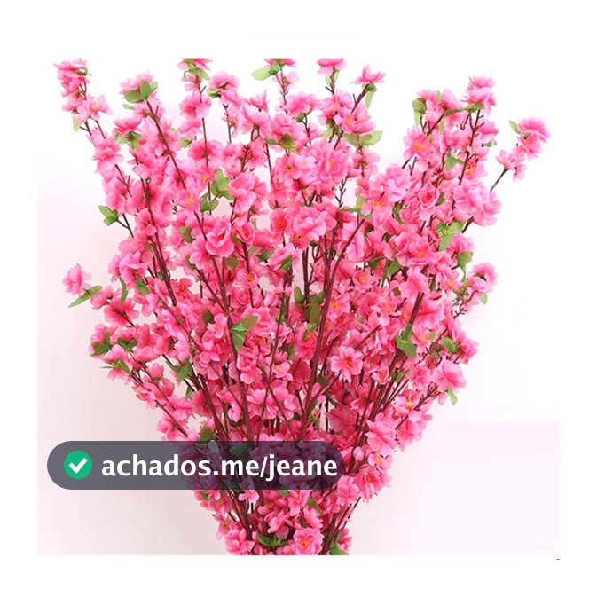 Kit 10 Buquê De Flores De Cerejeira Artificial , Flor De Pêssego rosa , Estilo oriental Para Decoração De Casamento 63CM