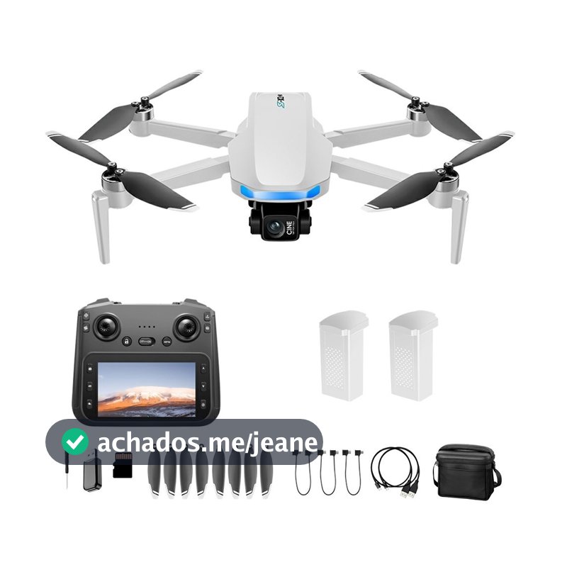 Drone S-X1 1080P 4K com GPS Inteligente, Bateria de 30 Minutos e Alcance de 5KM – Com 2 Baterias - White, 1080P