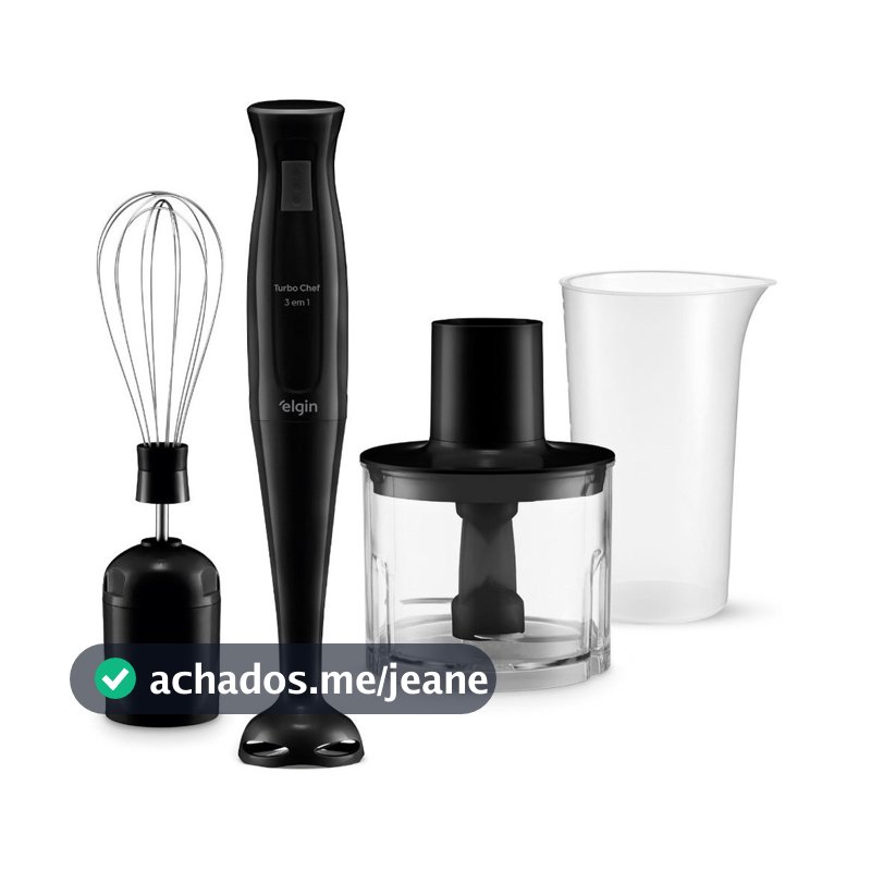 Mixer 3 em 1, Turbo Chef Elgin - 200W, Preto