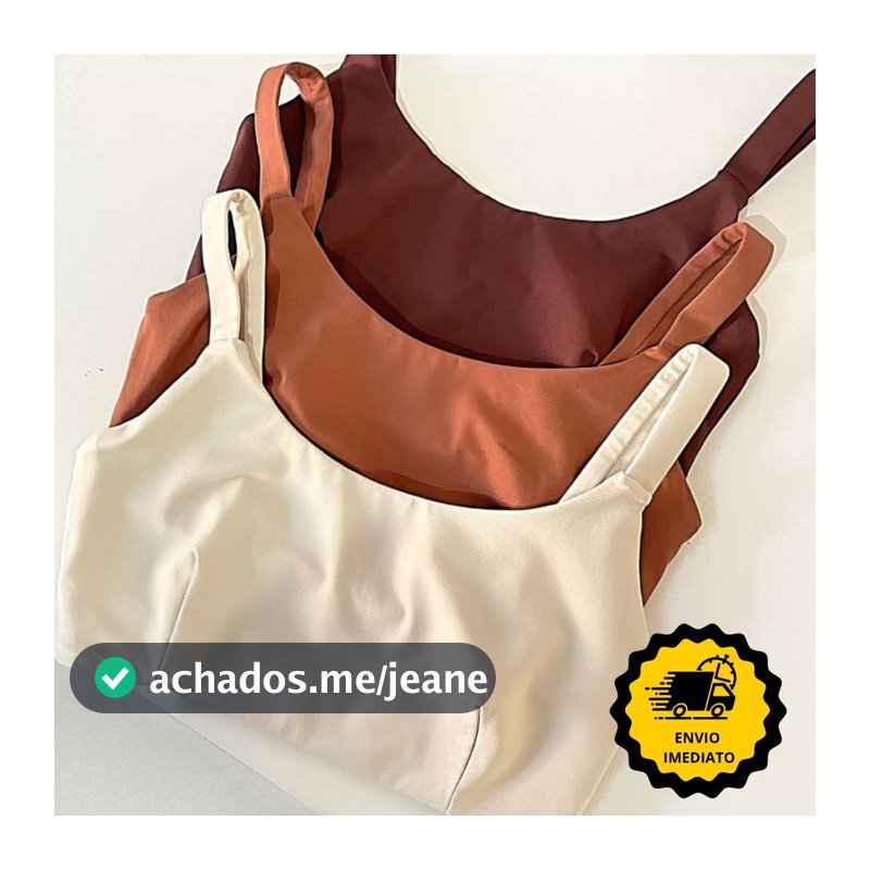 Top Academia Fitness Duplo Poliamida Suplex Premium Alça Grossa Com Sustentação Fit