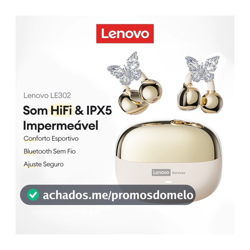 Lenovo LE302 Fones De Ouvido Bluetooth IPX5 À Prova D'água HIFI Qualidade De Som Confortável Durante O Exercício