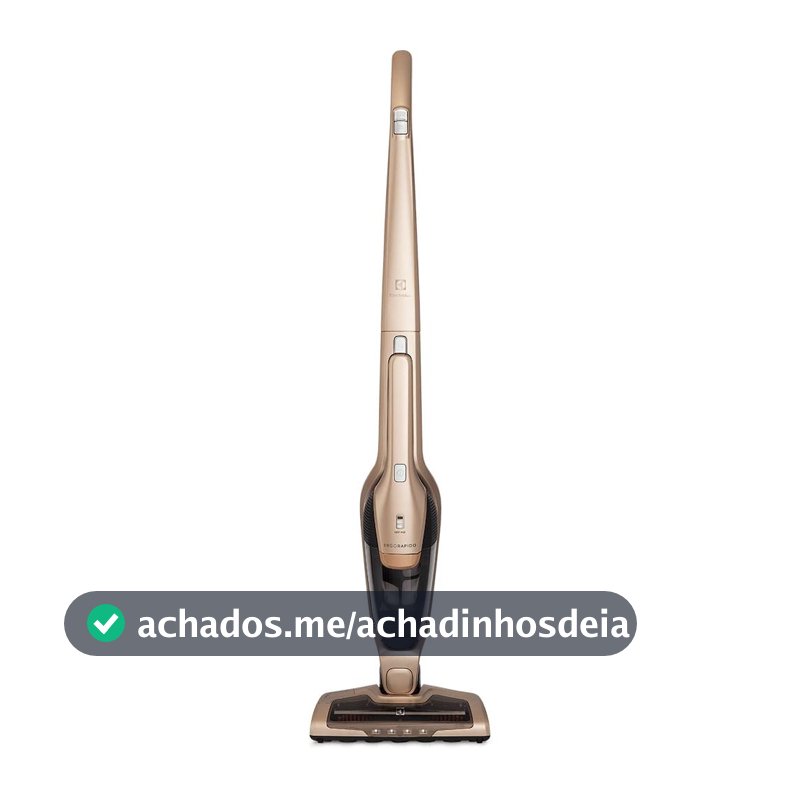Aspirador de Pó Vertical Sem Fio Electrolux Ergorapido 2 em 1 Bocal Pet até 45 min Dourado (ERG26)