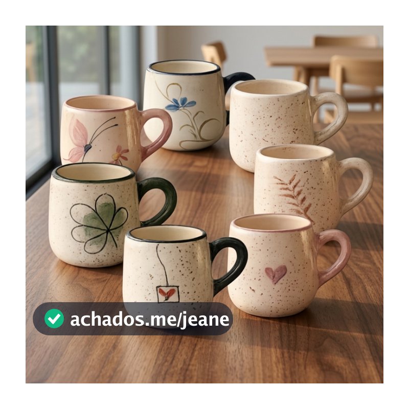 Caneca Xícara Café Bojuda | Capacidade 100ml | Cerâmica Artesanal
