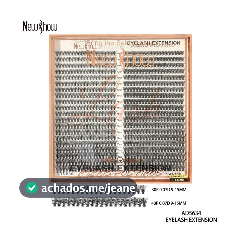 New Show 40 linhas Cílios Tufos Sem Nó 800 Tufos 12P+20P/20P+30P 30P+40P 40P+50P 0.07D 9-15mm MIX