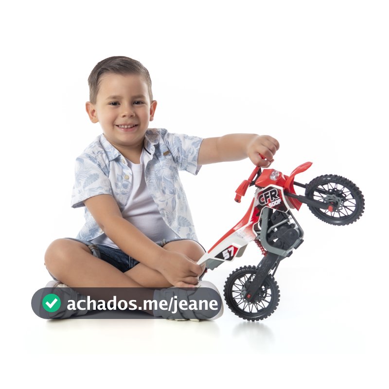 Moto De Brinquedo Grande Mega Realista Cross Trilha Menino