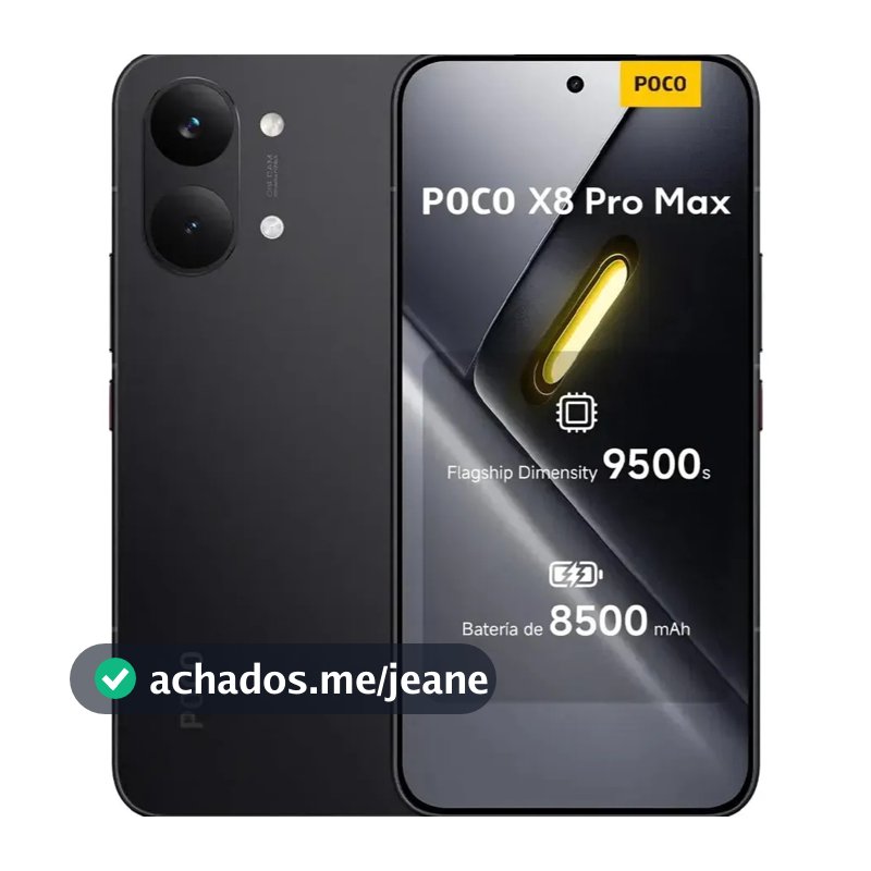 Celular Smartphone Xiaomi Poco X8 Pro Max 5G 512gb 12gb ram 4K 8500mAh NFC Amoled Preto