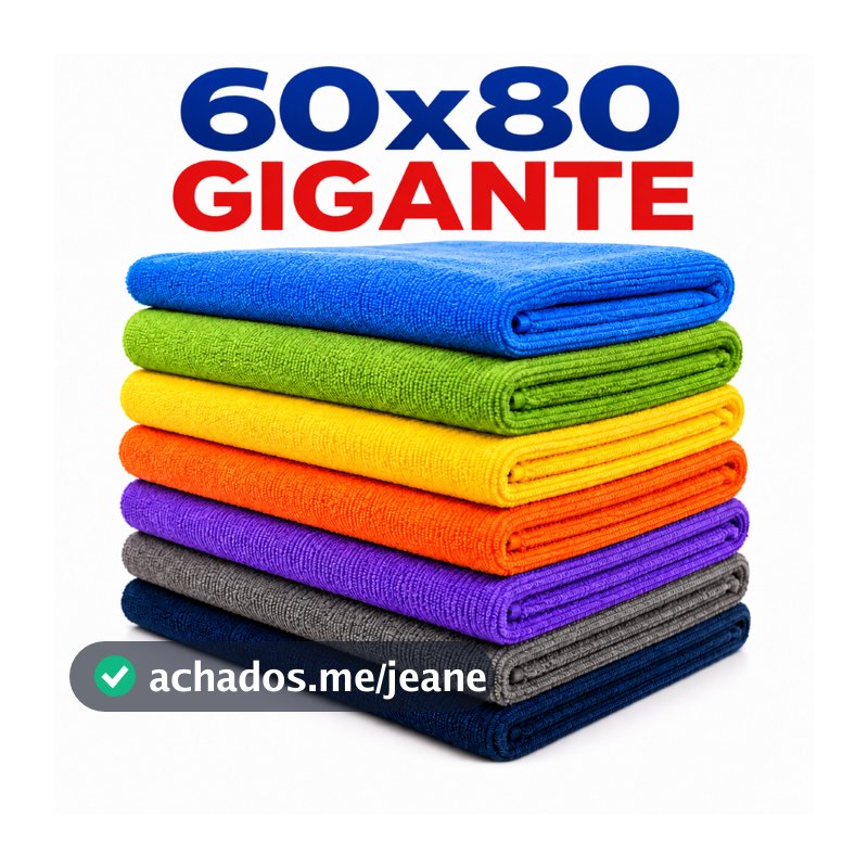 Panos de Chão Gigante Microfibra Multiuso 60x80 Alta Absorção