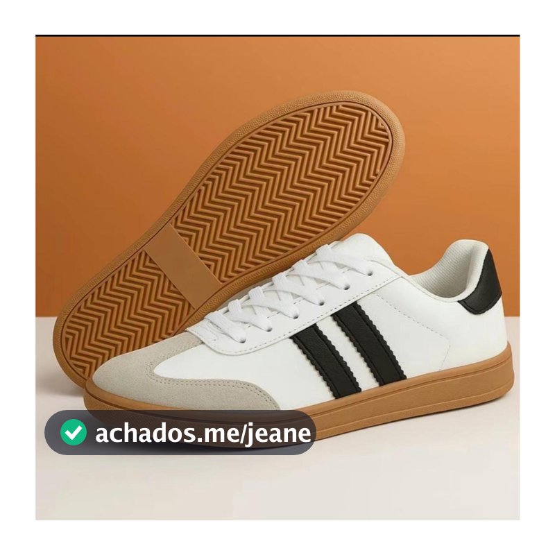 TENIS FEMININO BRANCO E PRETO TENDÊNCIA MODA ACADEMIA DIA DIA SAMBA CONFORTAVEL