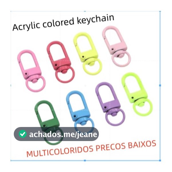 18-30Peças Gancho em Forma de U 1232mm Cor Doce Acessório para Chaveiro Artesanato Bijuterias