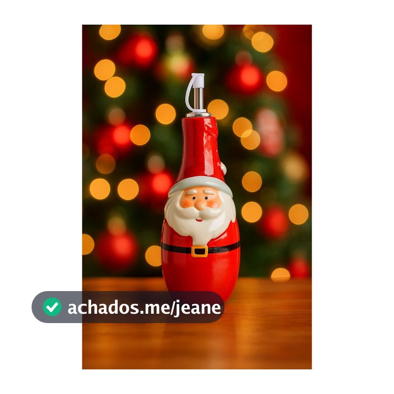 Porta azeite porcelana ceramica papai noel natal jarra natalina decoração mesa ceia galheteiro