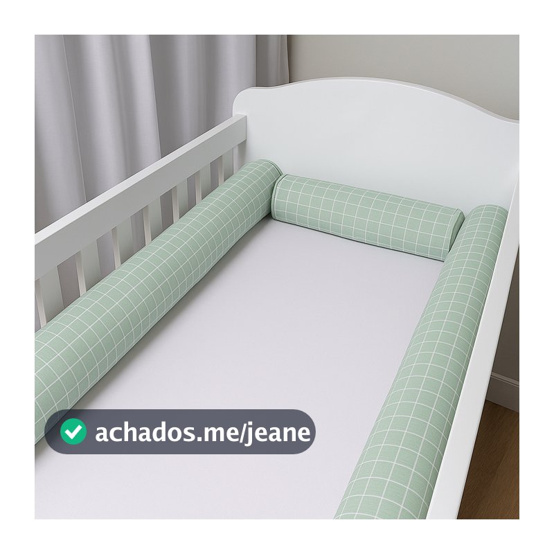 Kit Rolinhos 4 Peças Berço Americano Varias Cores Algodão Acolchoado