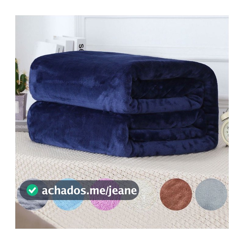 Manta Casal Soft Antialérgica 2,00m X1,80m  Lisa Várias Cores