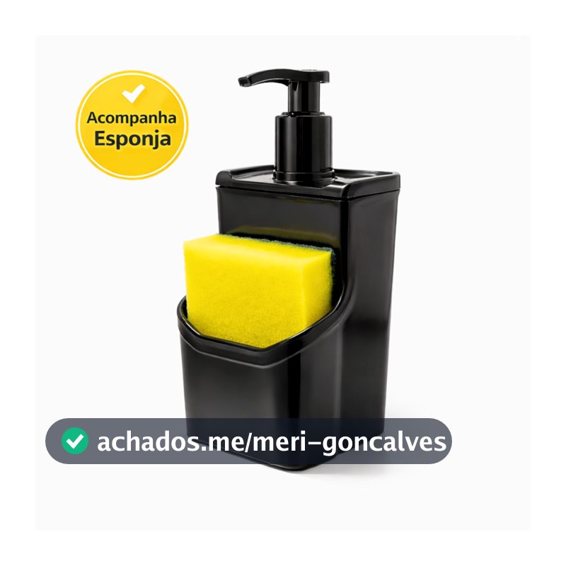 Porta Detergente e Esponja Pia Dispenser Cozinha Organizador