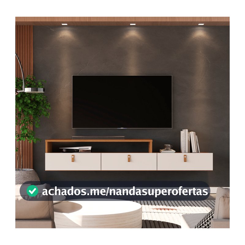 Rack Suspenso Lion Pequeno Painel Parede Quarto Estante Tv Home Decorativo para Sala Estar