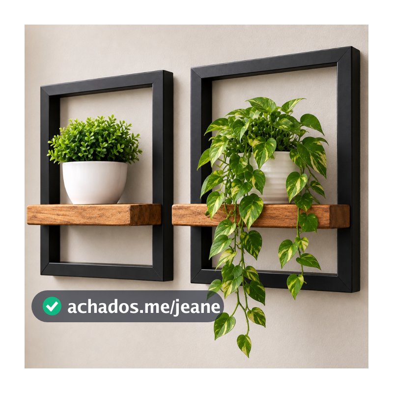 Prateleira Nicho Industrial de Parede em Ferro | Quadro Decorativo para Sala, Quarto, Cozinha e Escritório
