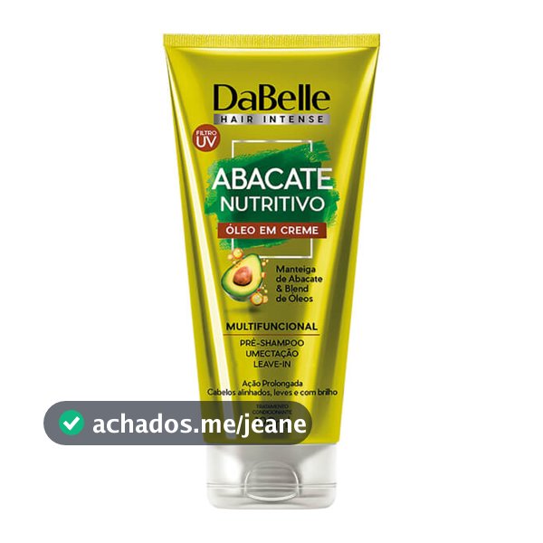 Dabelle Hair Óleo Em Creme Capilar E Creme Para Pentear Abacate Nutritivo 190Ml