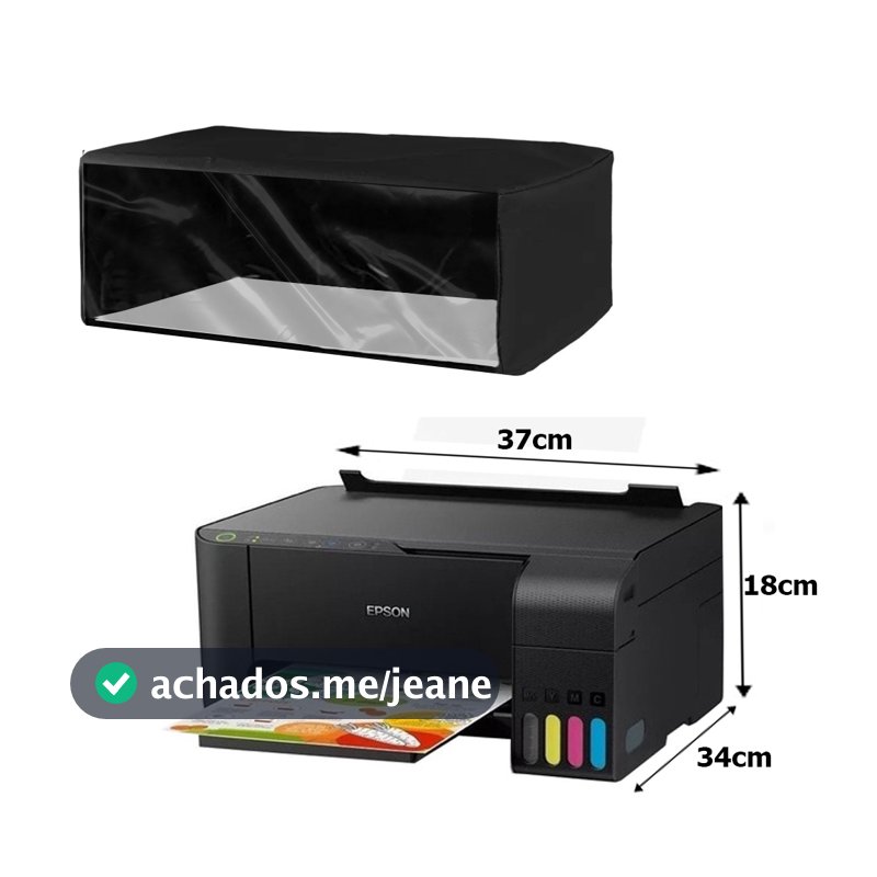Capa Impressora Epson L3250 L1250 L3150  L4150 L4160 L6161 L3110 L3210 L4260 Frente Transparente