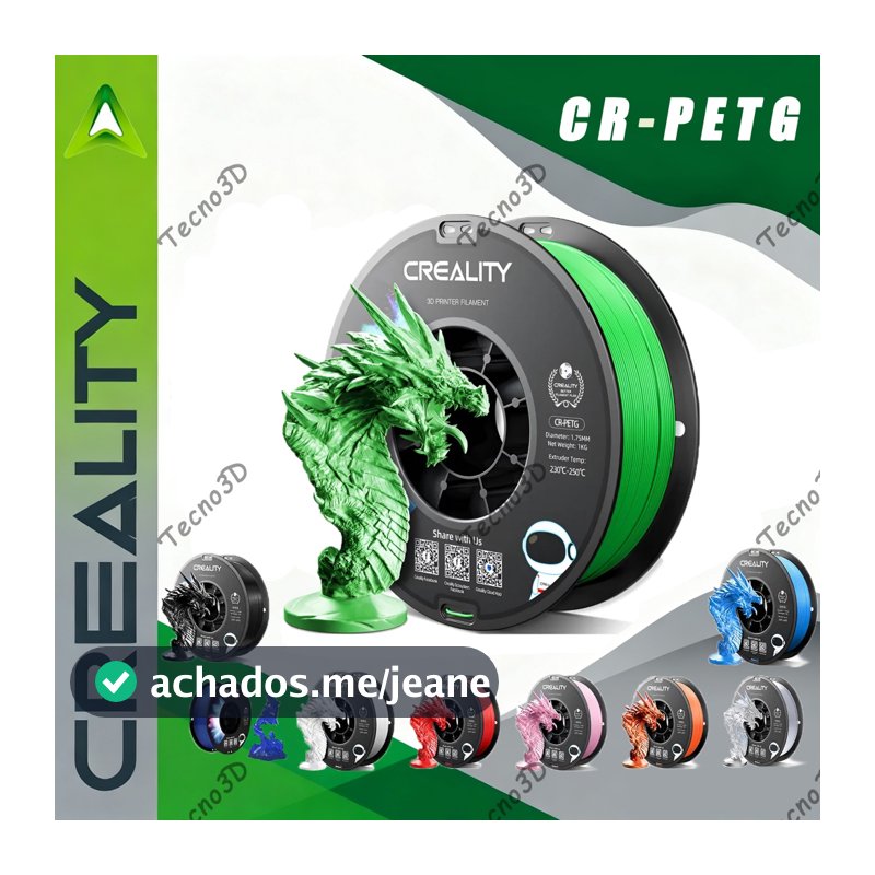 CREALITY | Filamento Impressora Creality CR-PETG Oficial Premium 3d-1kg 1.75mm