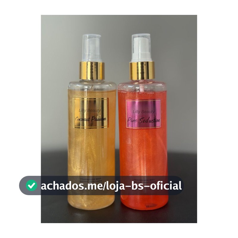 kit 2 body splash 250ml lilly beauty com glitter