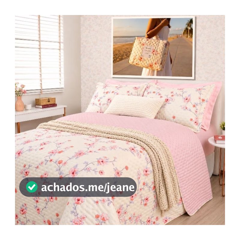 Colcha Cobre Leito Toque de Seda Super King 2,80x3,00m 3 Peças Dupla Face Sonhare - Sultan