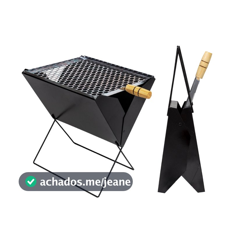Mini Churrasqueira Maleta Pratica Carvão Dobrável