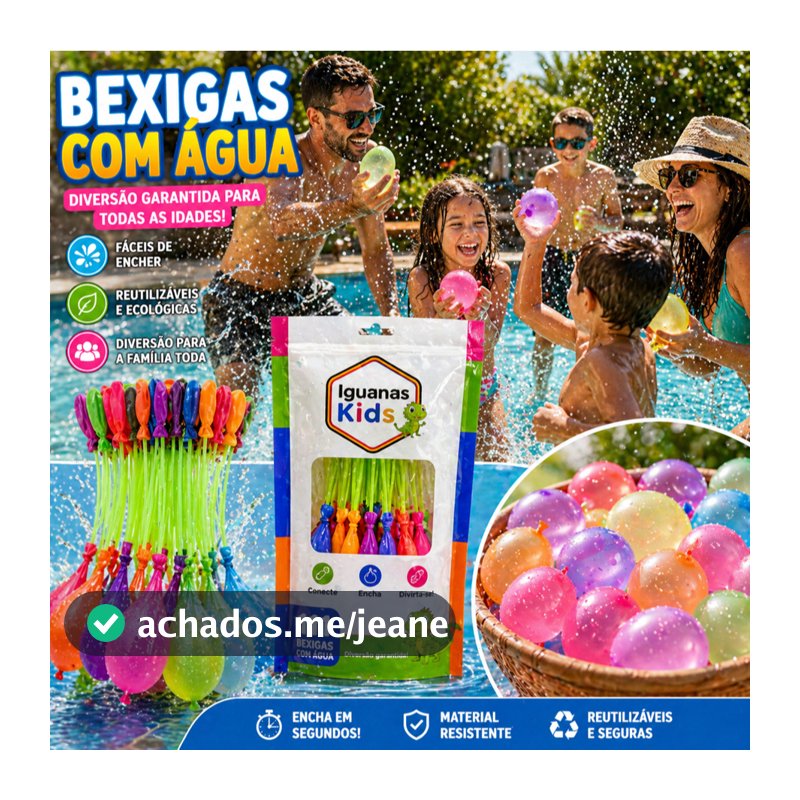 Kit 555 Bexiga Guerra De Água Enche e Amarra Rápido Praia Piscina Verão