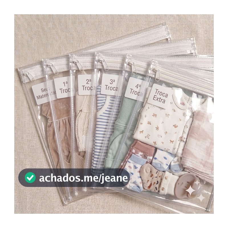Kit 5 Saquinhos Organizadores Saída Maternidade Bebê Creche Viagem Multiuso Sem Cheiro