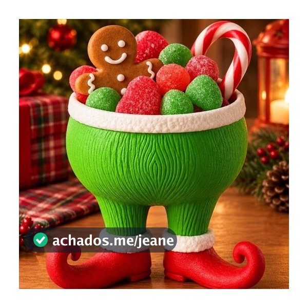 Tigela Grinch 15cm| Enfeite natalino divertido | porta doces para natal| impressão 3d