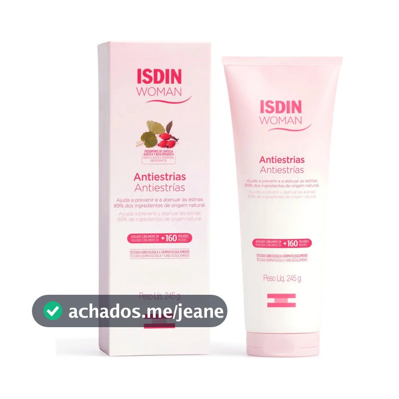 Creme Antiestrias Corporal Gravidez Gestante Hidratante Isdin 245g