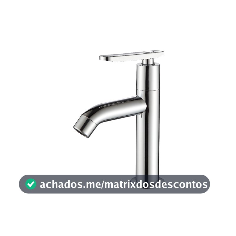 Torneira Cromado branco Fria ABS Para Lavatório Banheiro Pia Mesa 1/4 Volta