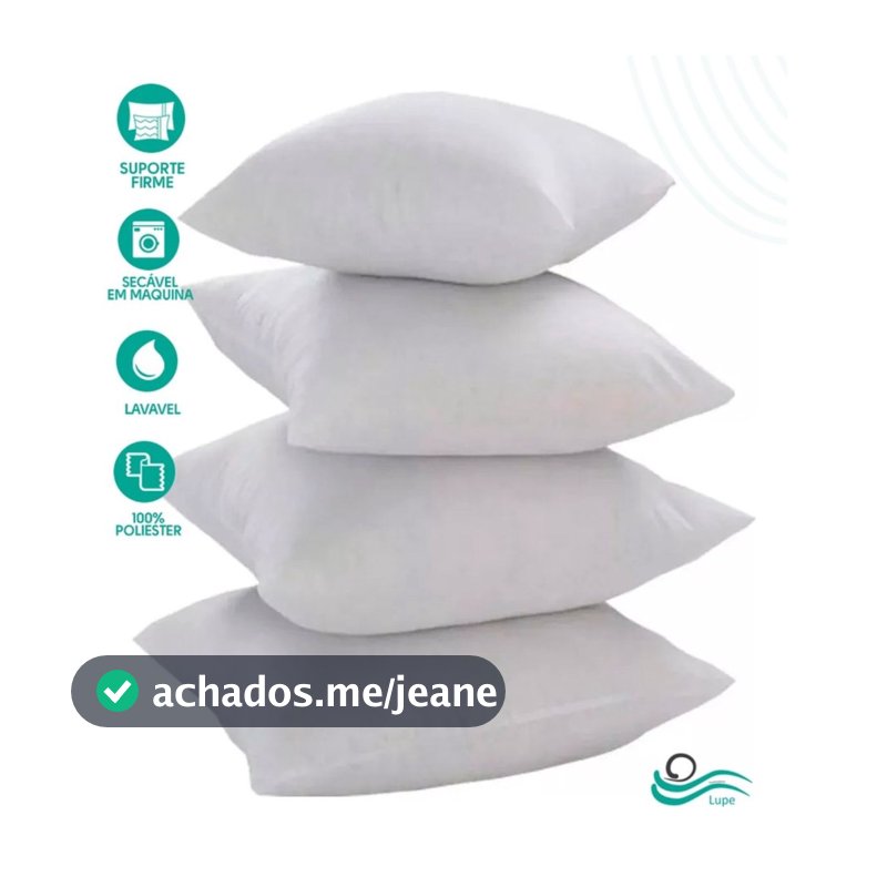 KIT ENCHIMENTOS PARA ALMOFADAS 45X45 FIBRA SILICONADA VIRGEM ANTIALÉRGICO ANTIÁCARO
