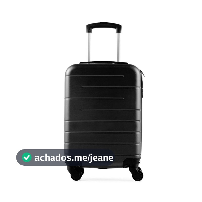 Mala de Bordo PP 8 Kg ABS 4 Rodas 18,5" Downtown  Preta