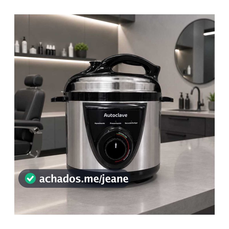 Autoclave LunaSlim Analogica  Esterilizadora Profissional 5 Litros Alt Preta