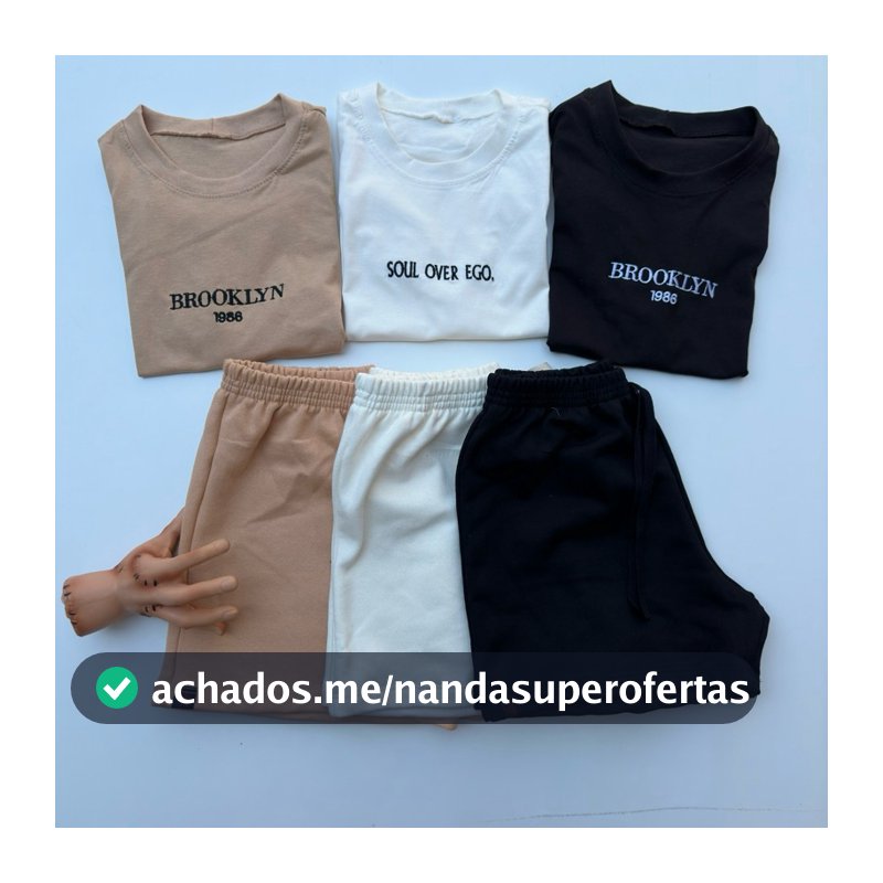 kit 3 conjunto feminino short feminino de moletom cropped basico conjunto para o dia a dia Conjunto Feminino Moletinho