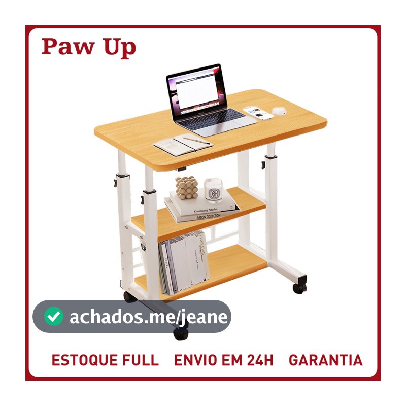 Mesa Mutiuso Mesinha Notebook Com Altura Regulavel e Rodinhas Tablet Cama Sofá Ajustavel