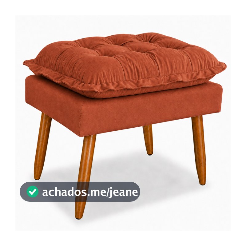 Puff Quadrado Para Decoração E Quarto Infantil Sala Penteadeira Espelho E Maquiagem Pufe - Trida Móveis