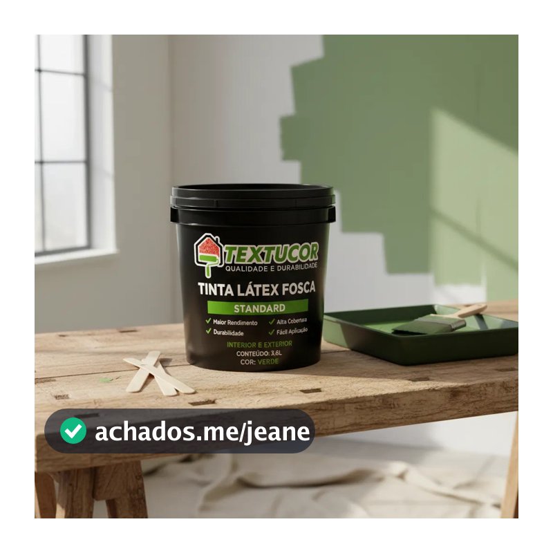 Textucor Tinta Látex Fosca 3,6l Verde Interno Externo Verde