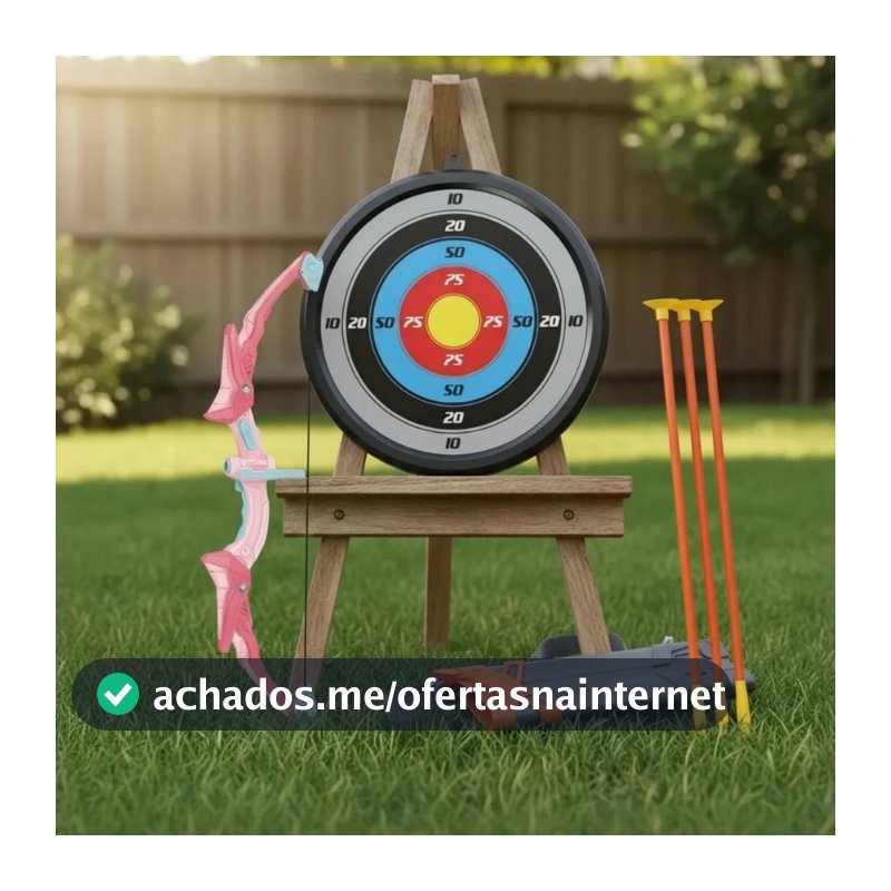 Brinquedo Arco e Flecha Infantil Radical com Luz Alvo e Flechas com Ventosas