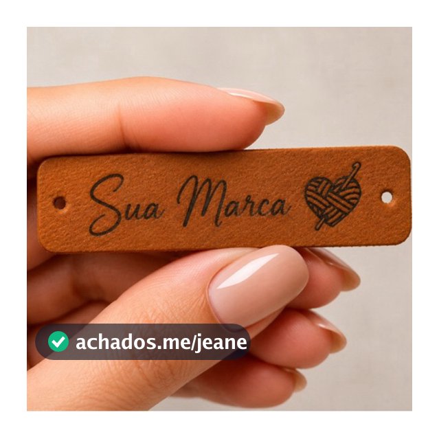 Etiquetas Personalizadas para Crochê e Artesanato | com Sua Marca | Tags PREMIUM