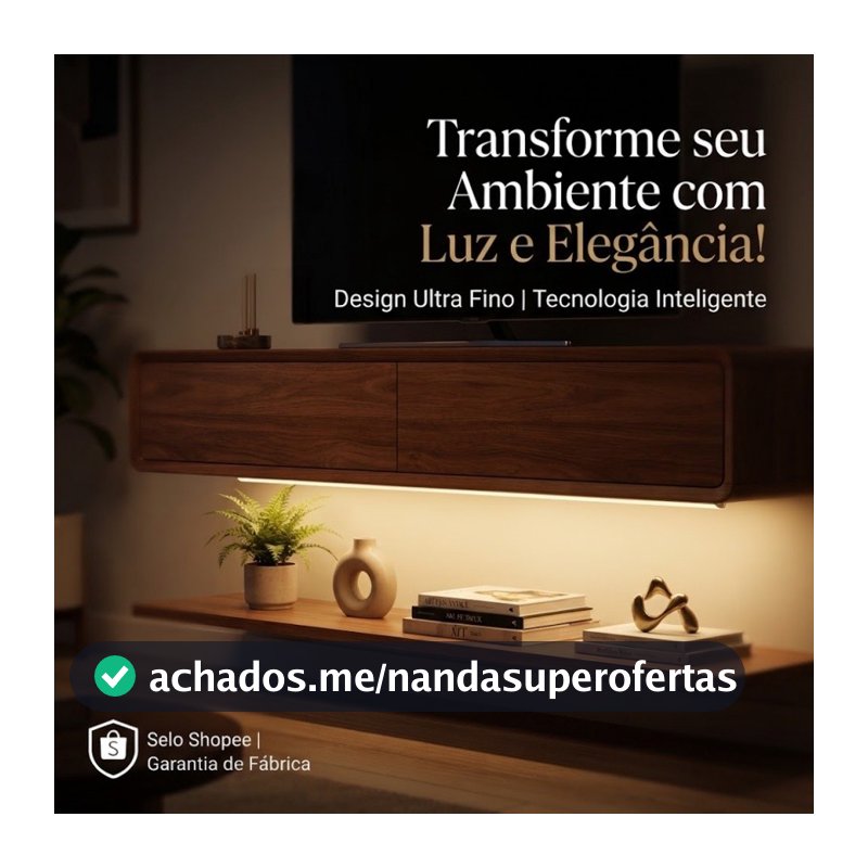 Luminária Fita LED Sem Fio Sensor Movimento Magnética Recarregável 30/40/60cm Pronta Entrega Brasil